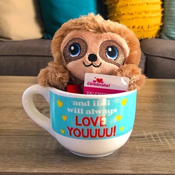 NWT … WAY TO CELEBRATE “Valentine’s Day” Plush & Mug - Picture 1 of 4